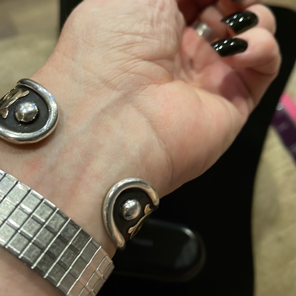 Sterling Rose Gold Ruby Cuff/Bracelet - Picture 8 of 12